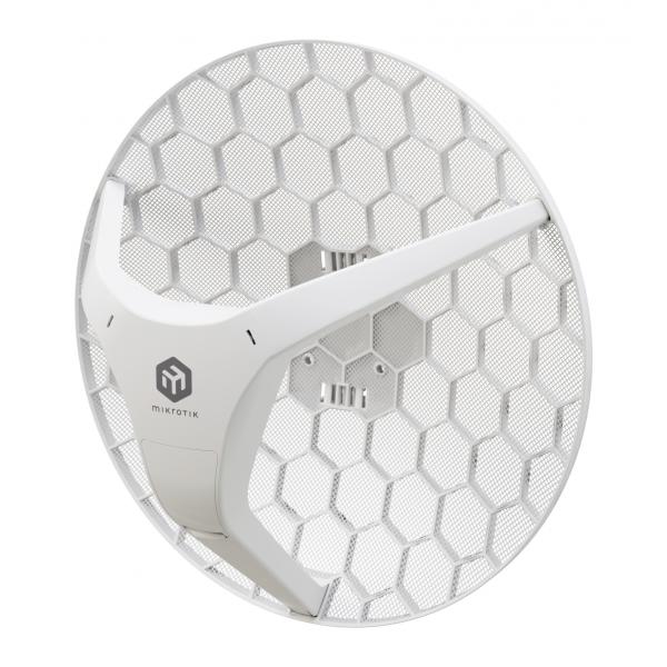 MikroTik - MikroTik CPE con antenna integrata da 24.5 dBi, 5 GHz Wi-Fi 6, 1x Gigabit Ethernet con supporto PoE-in. CPU quad-core 716 MHz, 256 MB RAM [LHG-5axD]