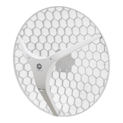 MikroTik - MikroTik CPE 5 GHz con antenna integrata da 27 dBi. Wi-Fi 6, 1x Gigabit Ethernet con PoE passivo. CPU dual-core 800 MHz, 256 MB RAM, 128 MB NAND [LHG-5axD-XL]