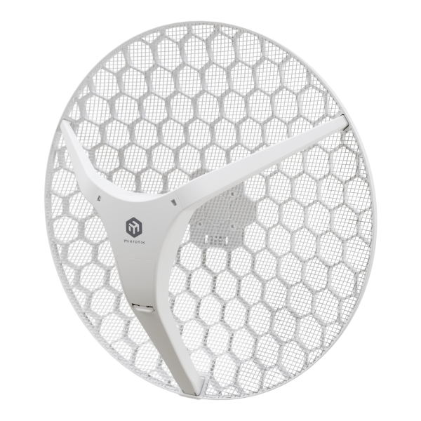 MikroTik - MikroTik CPE 5 GHz con antenna integrata da 27 dBi. Wi-Fi 6, 1x Gigabit Ethernet con PoE passivo. CPU dual-core 800 MHz, 256 MB RAM, 128 MB NAND [LHG-5axD-XL]