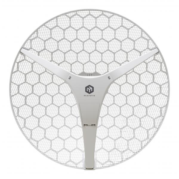MikroTik - MikroTik CPE 5 GHz con antenna integrata da 27 dBi. Wi-Fi 6, 1x Gigabit Ethernet con PoE passivo. CPU dual-core 800 MHz, 256 MB RAM, 128 MB NAND [LHG-5axD-XL]