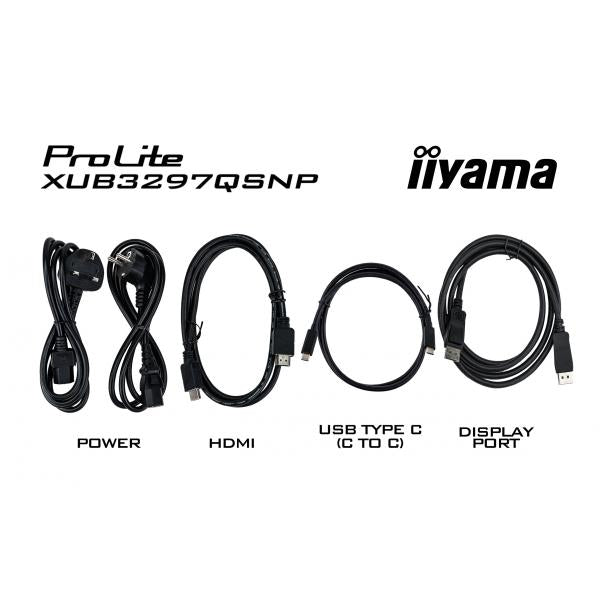 iiyama ProLite XUB3297QSNP-B1 Monitor PC 81,3 cm (32") 2560 x 1440 Pixel Quad HD LED Nero [XUB3297QSNP-B1]