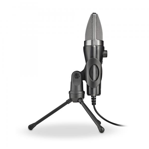 NGS MS120 USB: microfono USB con supporto per treppiede. Ideale per PC o laptop. Suono chiaro. Regol [MS120 USB]