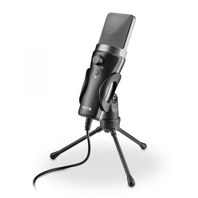 NGS MS120 USB: microfono USB con supporto per treppiede. Ideale per PC o laptop. Suono chiaro. Regol [MS120 USB]