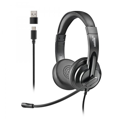 NGS CUFFIE STEREO USB-C CON CONTROLLO DEL VOLUME E ADATTATORE USB [VOX605USBC]
