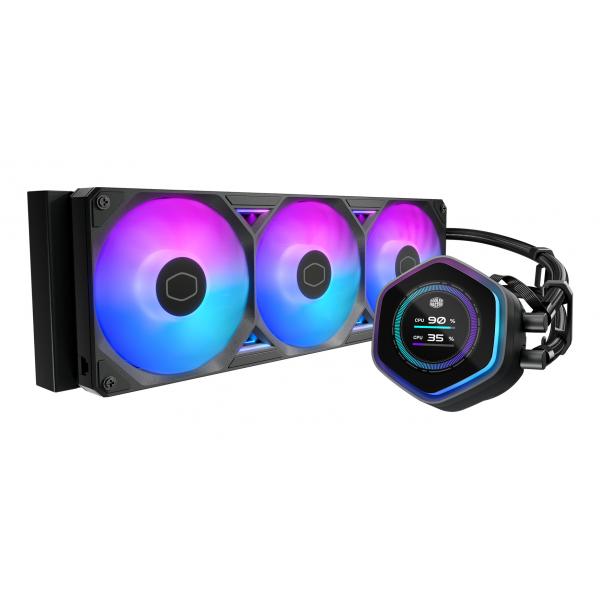 COOLER MASTER DISSIPATORE A LIQUIDO ATMOS II, 3X120MM ARGB, KIT LCD INC, NERO [MLX-D36M-A25SZ-L1]