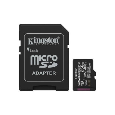 Kingston Technology 256GB microSDXC Canvas Select Plus Gen3 150MB/s A1 (Adattatore SD incluso) [SDCS3/256GB]