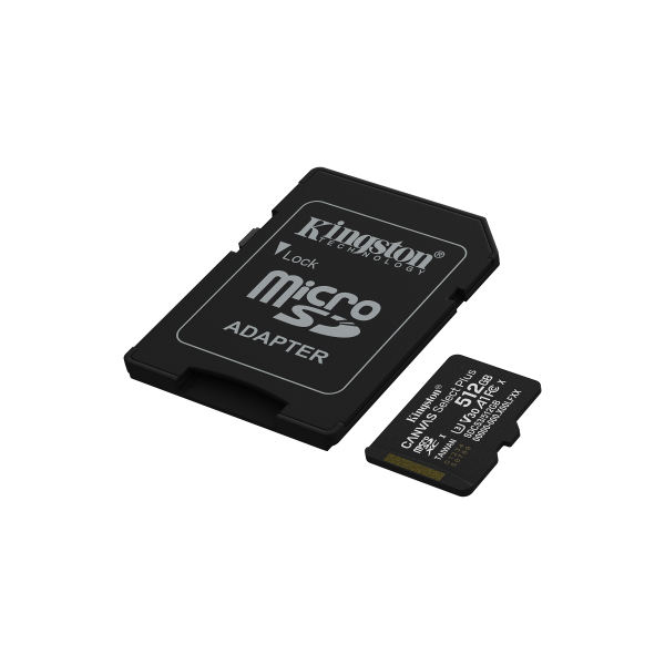 KINGSTON MICRO SDXC 512GB CANVAS SELECT PLUS GEN3 150MB CARD CON ADATTATORE [SDCS3/512GB]