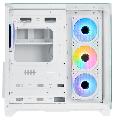 ITEK CASE DARK CAVE PANO - GAMING TOWER, ATX, 4X12CM ARGB FAN, 2XUSB3, TYPE-C, TEMP GLASS TOP, SID [ITGCADCPAW]