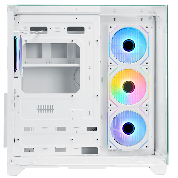 ITEK CASE DARK CAVE PANO - GAMING TOWER, ATX, 4X12CM ARGB FAN, 2XUSB3, TYPE-C, TEMP GLASS TOP, SID [ITGCADCPAW]