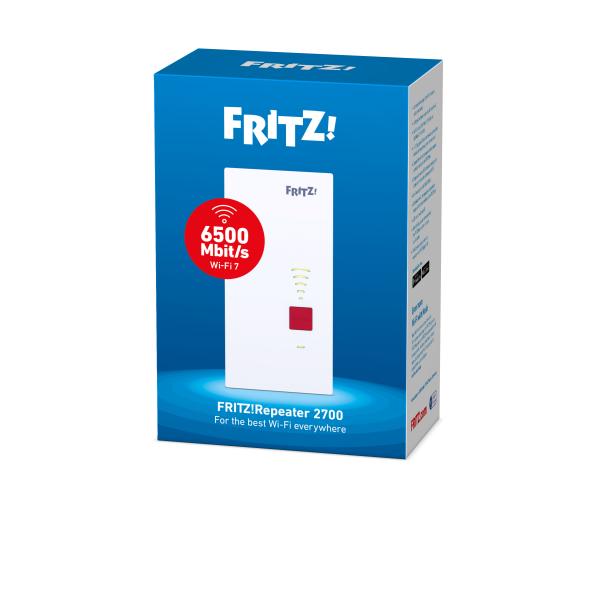 Repeater FRITZ! 2700 International Ripetitore di rete 6500 Mbit/s Bianco [20003140]