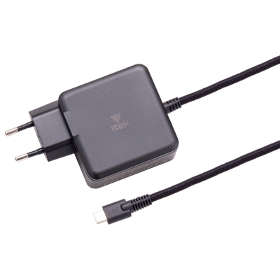 ITEK ALIMENTATORE A MURO PER NB E DISPOSITIVI USB-C, PD 65W, GAN [ITNBACWB065]