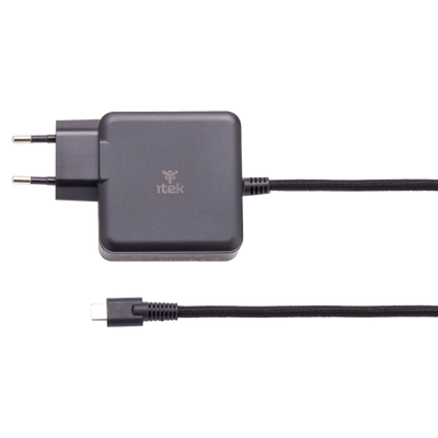 ITEK ALIMENTATORE A MURO PER NB E DISPOSITIVI USB-C, PD 65W, GAN [ITNBACWB065]