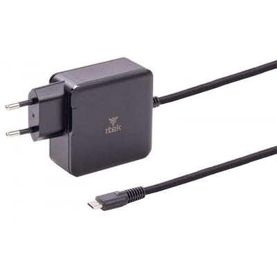 ITEK ALIMENTATORE A MURO PER NB E DISPOSITIVI USB-C, PD 65W, GAN [ITNBACWB065]