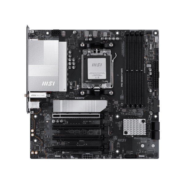 MSI MB B850M-P WIFI,B850,AM5,4DDR5,1PCI-Ex16,3PCI-Ex1,3M.2,4SATA3,3USB10G(1A+2C),6USB5G(6A) [PRO B850M-P WIFI]