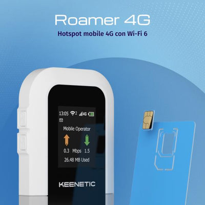 KEENETIC ROUTER ROAMER 4G MOBILE HOTSPOT WITH WI-FI 6 [KN-5110-01-EU]