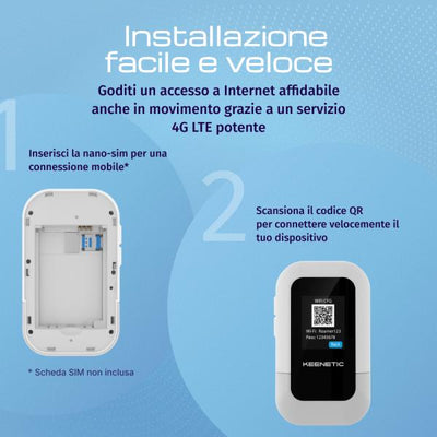 KEENETIC ROUTER ROAMER 4G MOBILE HOTSPOT WITH WI-FI 6 [KN-5110-01-EU]