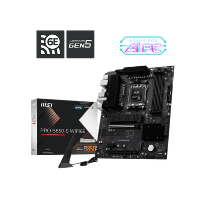 MSI MB PRO B850-S WIFI6E,AM5,4DDR5,2PCI-Ex16,1PCI-Ex1,2M.2,4SATA3,5USB 10G,6USB 5G,4USB2,HD AUDI [PRO B850-S WIFI6E]