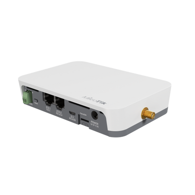 MikroTik, KNOT LR8G. Gateway IoT industriale con LTE CAT-M/NB2, LoRa 868MHz, Wi-Fi, Bluetooth, GPS e PoE, gestito da RouterOS v7. [RB924iR-2nD-BT5&BG770A&R11e-LR8G]