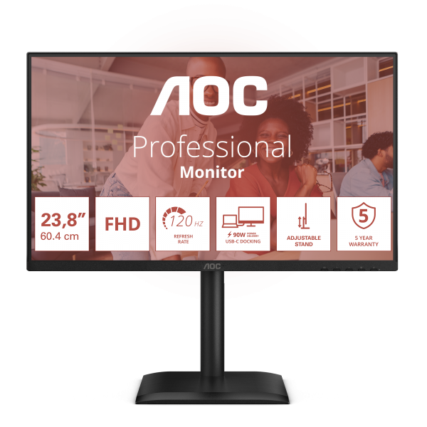 AOC E4 24E4CV Monitor PC 60,5 cm (23.8") 1920 x 1080 Pixel Full HD LED Nero [24E4CV]