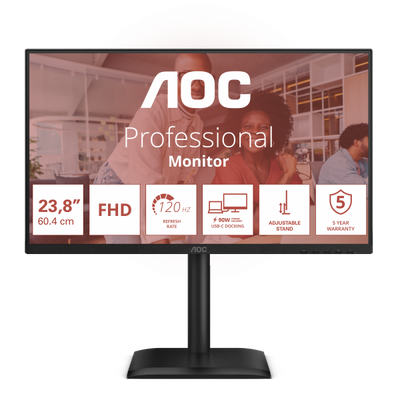 AOC E4 24E4CV Monitor PC 60,5 cm (23.8") 1920 x 1080 Pixel Full HD LED Nero [24E4CV]