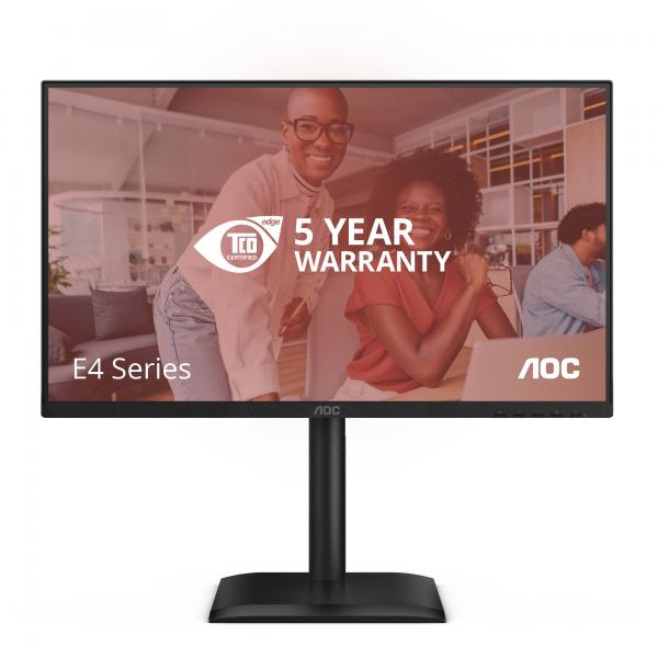 AOC MONITOR 23,8 LED IPS FHD 16:9 4MS 300 CDM, PIVOT, USB-C, DP/HDMI, MULTIMEDIALE [24E4CV]