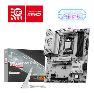 MSI MB B850 GAMING PLUS WIFI6E,AM5,4DDR5,2PCI-Ex16,1PCI-Ex1,2M.2,4SATA3,5USB 10G,6USB 5G,4USB2 [B850 GAM P WIFI6E]