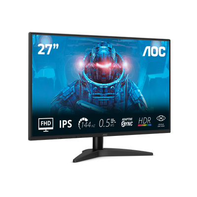 AOC MONITOR 27 LED IPS FHD 16:9 0,5 MS 144hz 300 CDM, DP/HDMI [27B36X]