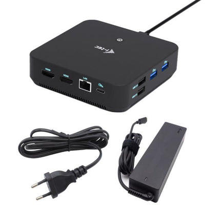 i-tec USB-C DP Dual HDMI Docking Station with Power Delivery 100 W + Universal Charger 100W [C31TRIVIDPRO100W]