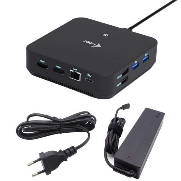 i-tec USB-C DP Dual HDMI Docking Station with Power Delivery 100 W + Universal Charger 100W [C31TRIVIDPRO100W]