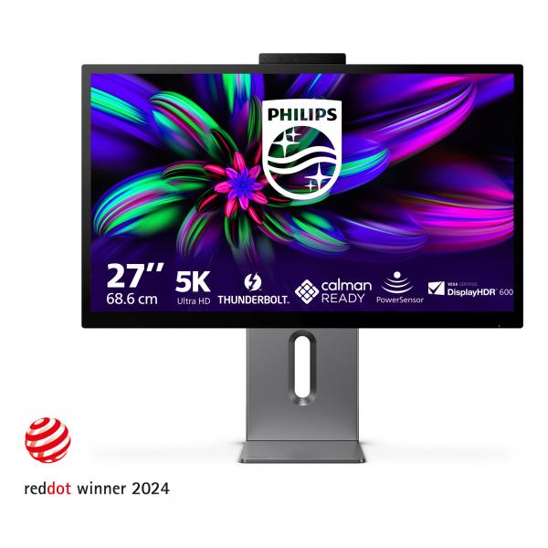 PHILIPS MONITOR 27 LED IPS 5K UHD 16:9 4MS 500 CDM, PIVOT, USB-C HUB, HDMI, MULTIMEDIALE [27E3U7903]