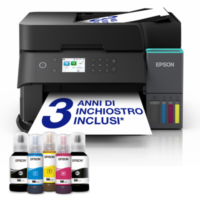 Epson EcoTank ET-3950 - Multifunctional Inkjet Printer - A4 - 1200 x 2400 DPI - 18 ppm - Black [C11CL43402]