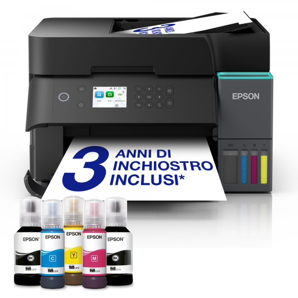 Epson EcoTank ET-3950 - Multifunctional Inkjet Printer - A4 - 1200 x 2400 DPI - 18 ppm - Black [C11CL43402]