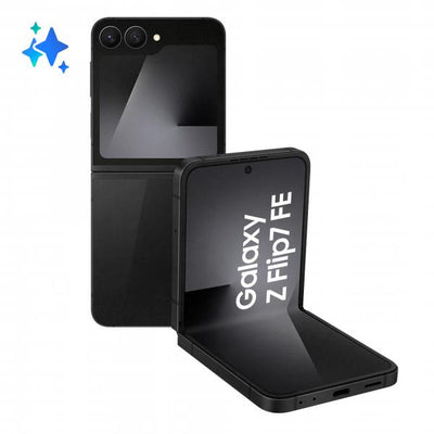 Samsung Galaxy Z Flip7 FE Smartphone AI, RAM 8GB, 128GB, Display 3,4" Super AMOLED/6,7" Dynamic AMOLED 2X, Fotocamera 50MP, Black [SM-F761BZKGEUE]