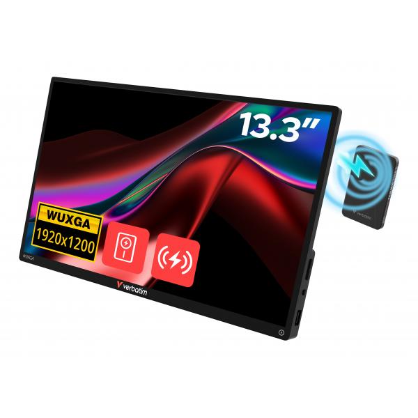 Verbatim 32087 TV e monitor portatile Nero 33,8 cm (13.3") 1920 x 1200 Pixel [32087]