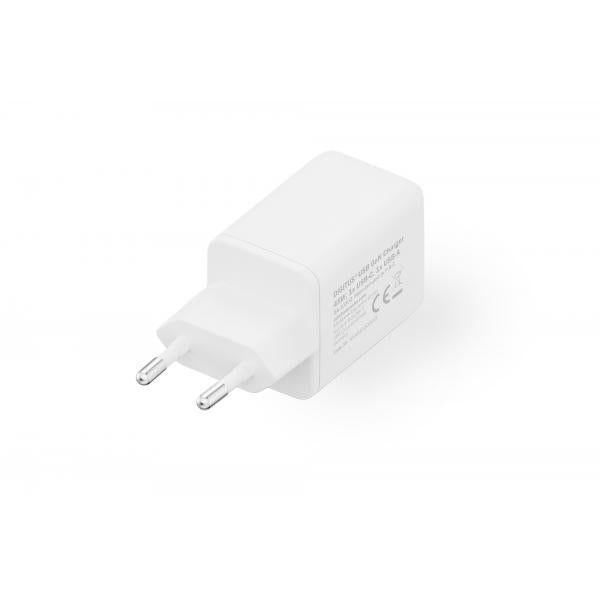 Digitus USB GaN Charger 45W - 1x USB-C - 1x USB-A - White [DA-10302]