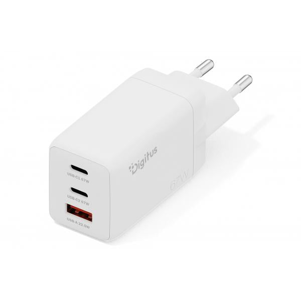 Digitus USB GaN Charger 67W - 2x USB-C - 1x USB-A - White [DA-10303]
