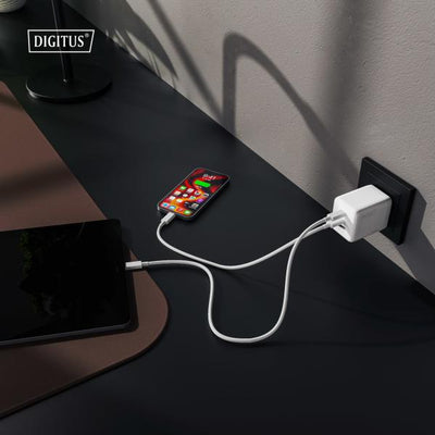 Digitus USB GaN Charger 100W - 2x USB-C - 1x USB-A - White [DA-10304]