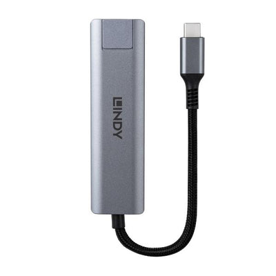 LINDY No. 43422 - Hub e Convertitore Gigabit Ethernet USB 3.2 Gen 2 Tipo C [LIN-43422]