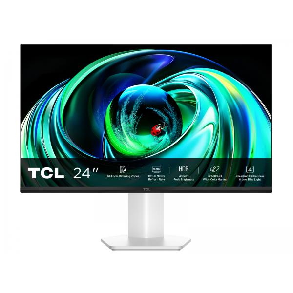 TCL MONITOR GAMING 23,8 mLED VA 16:9 FHD 5MS 100hz 450 CDM, miniLED Direct-84, 99 sRGB, VGA/HDMI, BIANCO [24G54]