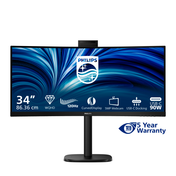 Philips Serie 3000 34B2U3600CH/00 Monitor PC 86,4 cm (34") 3440 x 1440 Pixel Wide Quad HD LCD Nero [34B2U3600CH/00]
