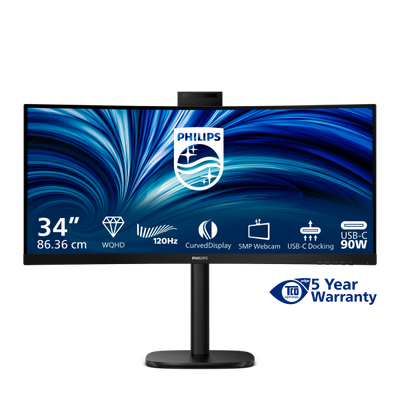 Philips Serie 3000 34B2U3600CH/00 Monitor PC 86,4 cm (34") 3440 x 1440 Pixel Wide Quad HD LCD Nero [34B2U3600CH/00]