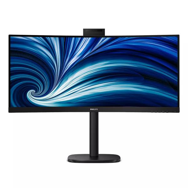 PHILIPS MONITOR CURVO 34 LED VA WQHD 21:9 4MS 300 CDM, REG ALTEZZA, WEBCAM, DP/HDMI, MULTIMEDIALE [34B2U3600CH]
