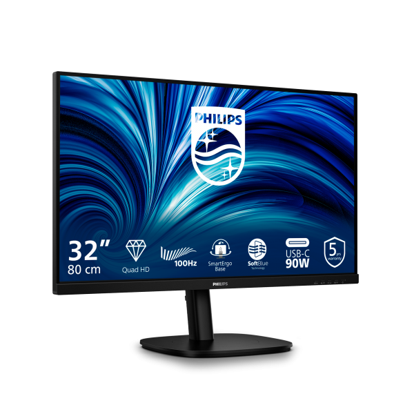 Philips 32B2U3601/00 Monitor PC 80 cm (31.5") 2560 x 1440 Pixel Quad HD LCD Nero [32B2U3601/00]