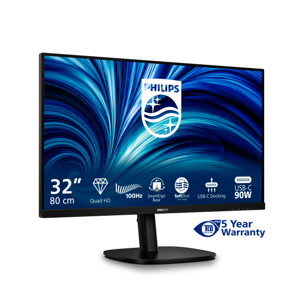 Philips 32B2U3601/00 Monitor PC 80 cm (31.5") 2560 x 1440 Pixel Quad HD LCD Nero [32B2U3601/00]