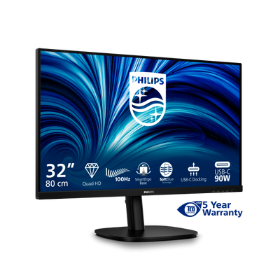 Philips 32B2U3601/00 Monitor PC 80 cm (31.5") 2560 x 1440 Pixel Quad HD LCD Nero [32B2U3601/00]