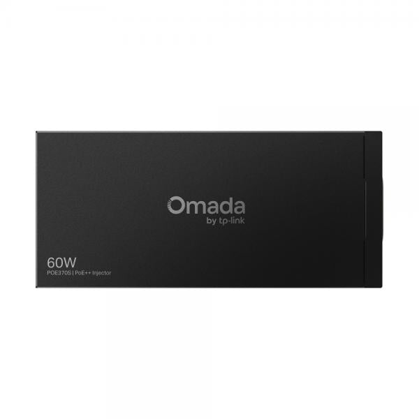 TP-Link - POE370S - Omada 10G PoE++ Injector Adapter PORT: 1 10Gbps PoE Port, 1 10Gbps Non-PoE Port SPEC: 802.3bt/at/af Compliant, 60 W PoE Power, Data and Power Carried over the same cable, Steel [POE370S]