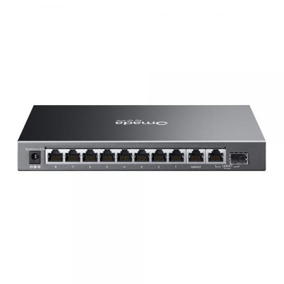 TP-Link - ES210GP - Omada 10-Port Gigabit Easy Managed Switch with 8-Port PoE+, 8 Gigabit PoE+ Ports, 1x Gigabit Non-PoE Ports, 1 Combo Gigabit RJ45/SFP Port, 802.3at/af, 63 W PoE Power, Desktop St [ES210GP]