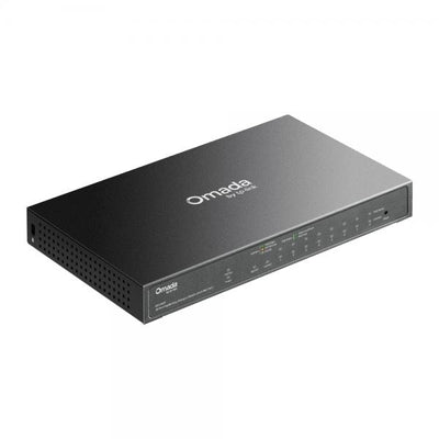 TP-Link - ES210GP - Omada 10-Port Gigabit Easy Managed Switch with 8-Port PoE+, 8 Gigabit PoE+ Ports, 1x Gigabit Non-PoE Ports, 1 Combo Gigabit RJ45/SFP Port, 802.3at/af, 63 W PoE Power, Desktop St [ES210GP]