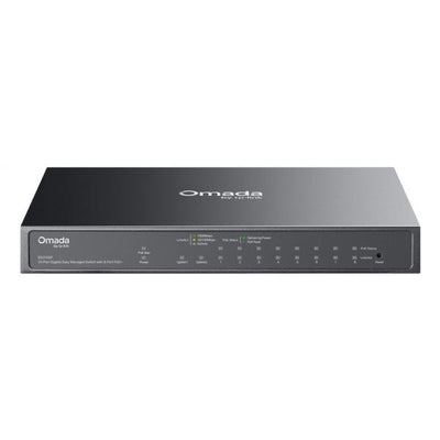 TP-Link - ES210GP - Omada 10-Port Gigabit Easy Managed Switch with 8-Port PoE+, 8 Gigabit PoE+ Ports, 1x Gigabit Non-PoE Ports, 1 Combo Gigabit RJ45/SFP Port, 802.3at/af, 63 W PoE Power, Desktop St [ES210GP]