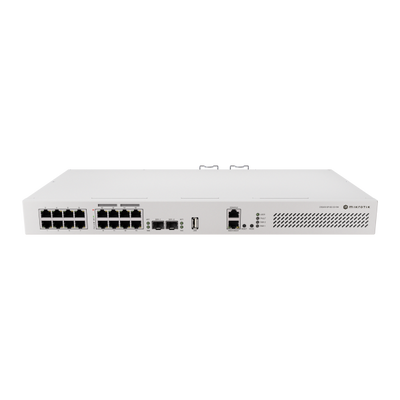 MikroTik, CRS418-8P-8G-2S+RM, switch managed 8 x 1Gb PoE, 8 x 1Gb , 2 x SFP+, quad-core 2,2GHz ARM CPU. [CRS418-8P-8G-2S+RM]
